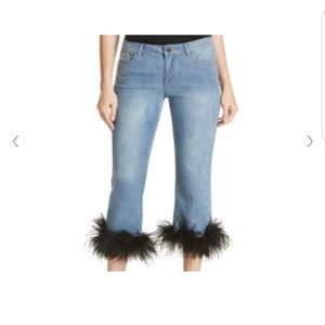 Alice + Olivia Tasha High Waisted Cropped Jeans Sz 29